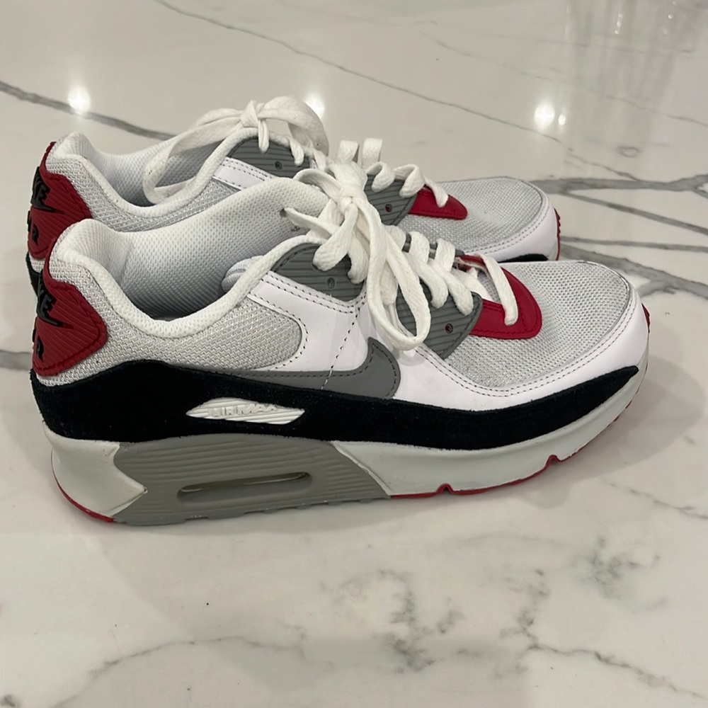 Brand new Nike air max sneakers white burgundy black and gray size 7